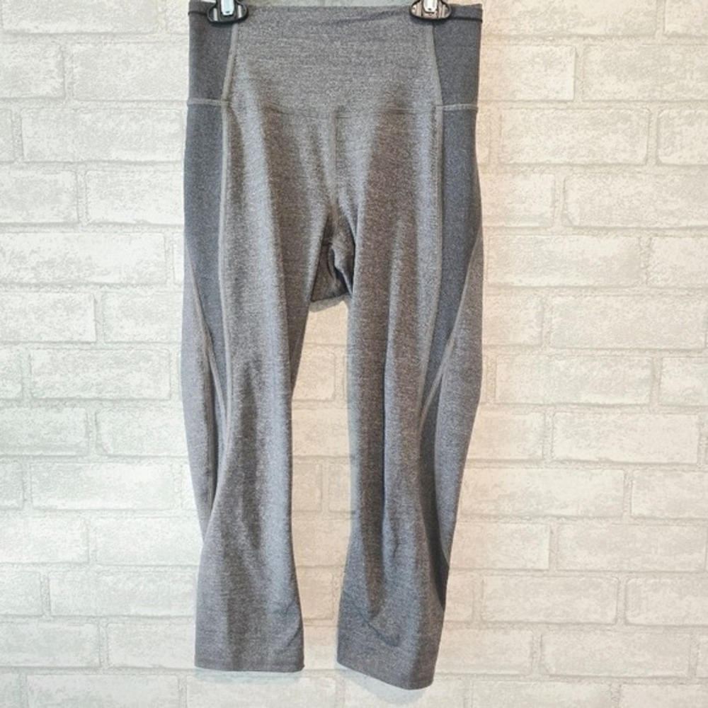 Lululemon Pace Rival Crop Leggings Heathered Grey High Rise Size 4